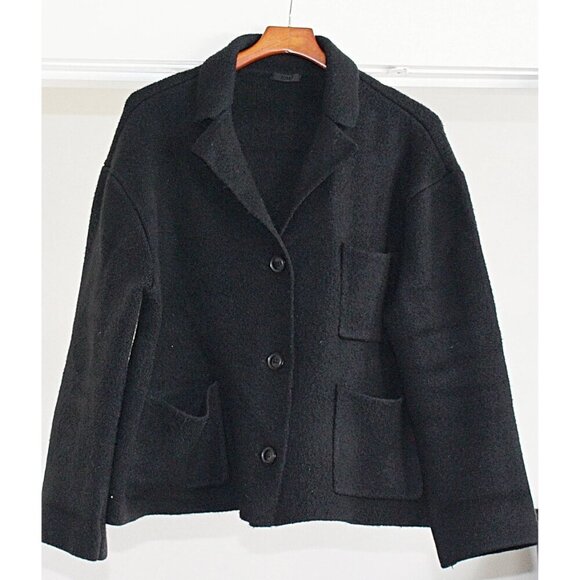 ATM - Large Oversize - Novelty Blend Sweater Jacket (Coatigan) in Black - Picture 3 of 13